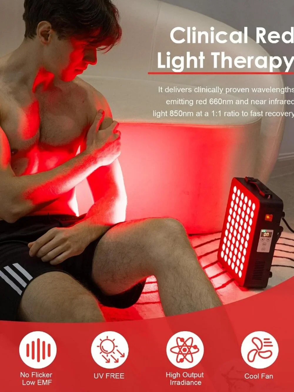 Red Light Therapy for Face Body, Red 660nm & Near Infrared 850nm